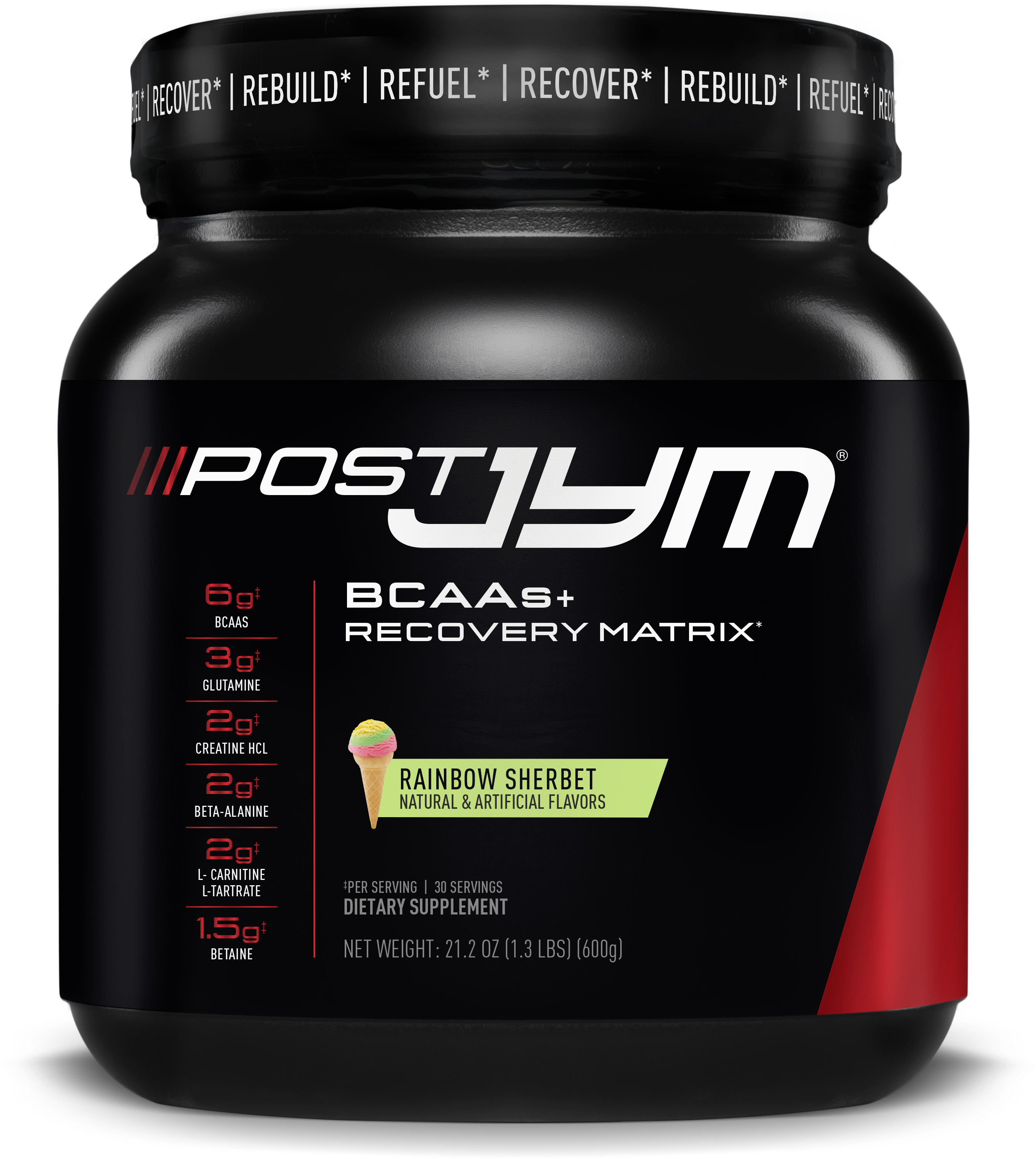 Post JYM BCAAs+ Recovery Matrix 600g - Rainbow Sherbet